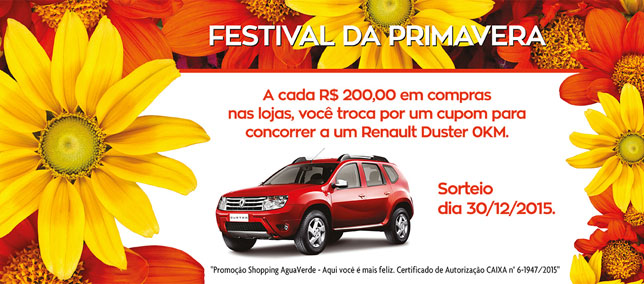 Shopping sorteia um Renault Duster zero quilômetro; participe!